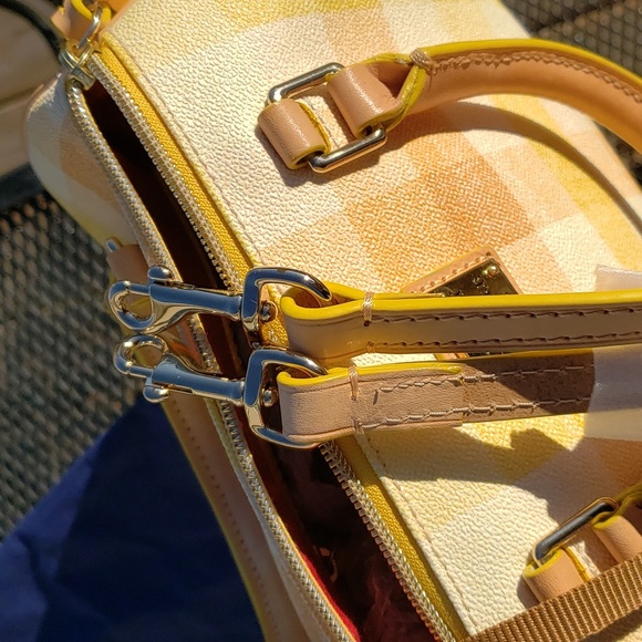 Dooney and Bourke Quadretto Check Rowan Satchel Crossbody Bag - Picture 9 of 17